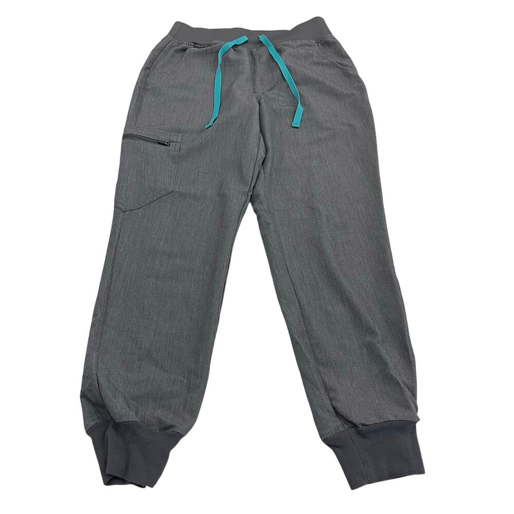 FIGS Zamora High-Rise Jogger Scrub Pant in Graphite Gray Size Small Petite